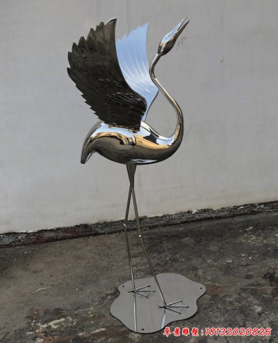 不锈钢丹顶鹤雕塑
