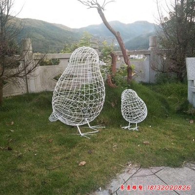 不锈钢抽象鸟雕塑
