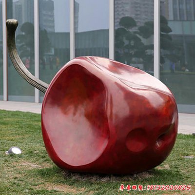 不锈钢苹果雕塑   广场水果雕塑 (3)
