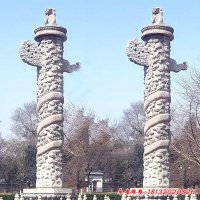 公园雕刻盘龙柱石雕
