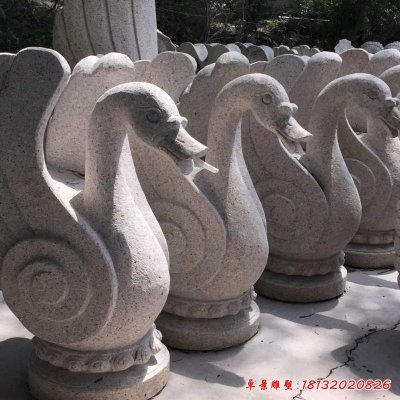 公园动物天鹅石雕