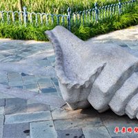 公园景区大理石海螺石雕