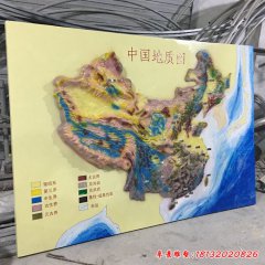 校園玻璃鋼中國地圖浮雕