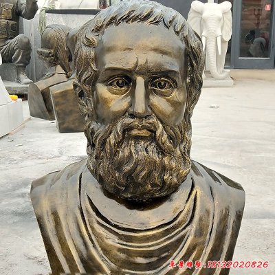 校园西方名人哲学家柏拉图头像铜雕