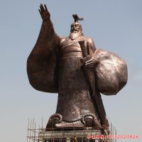 景区大型秦始皇铜雕像
