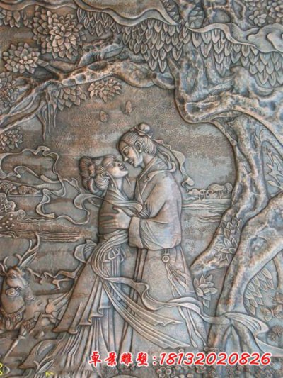 牛郎织女铜浮雕 公园景观铜浮雕