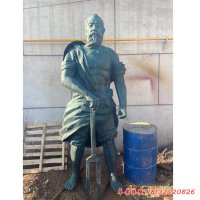 大禹治水铜雕像