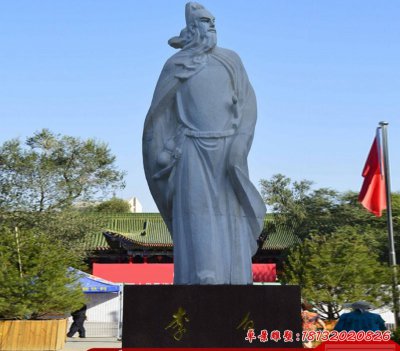 纪念馆李白石雕像
