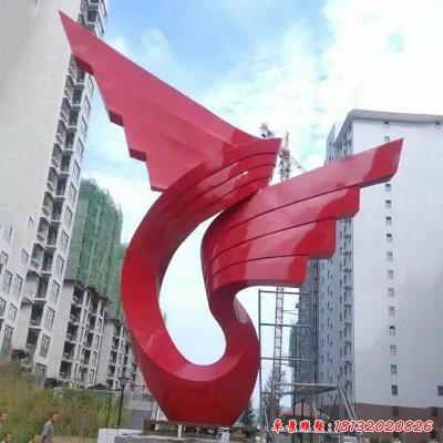 不锈钢城市彩带雕塑