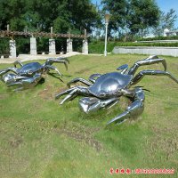不锈钢螃蟹雕塑