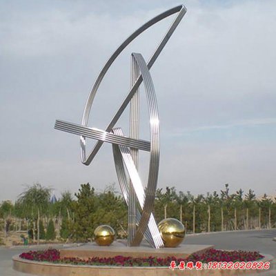 不锈钢城市抛光风车雕塑2