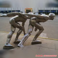 不锈钢抛光运动人物雕塑