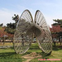 不锈钢镂空扇贝景观雕塑