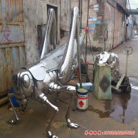 不锈钢公园螳螂动物抽象雕塑