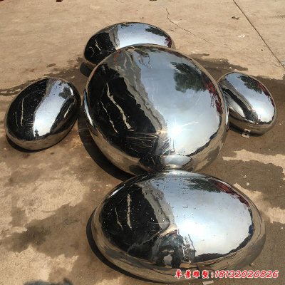 不锈钢广场鹅卵石景观雕塑