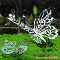 不锈钢园林镂空蝴蝶景观雕塑