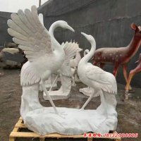 石雕动物仙鹤雕塑