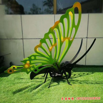 不锈钢雕塑仿真蝴蝶金属昆虫摆设花园动物装饰品摆件27349058