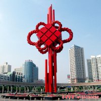 不锈钢城市中国结雕塑