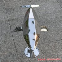 广场不锈钢海豚动物雕塑