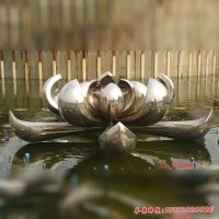 不锈钢荷花雕塑