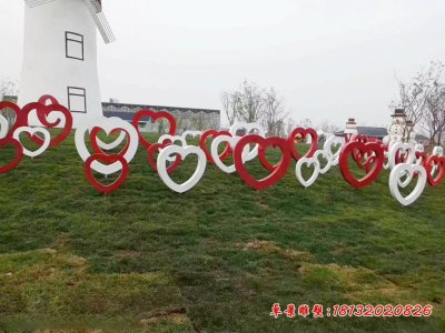 不锈钢抽象爱心雕塑