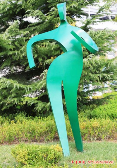 不锈钢抽象竞走人物雕塑