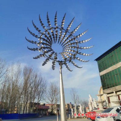 不锈钢抽象太阳花雕塑 (4)