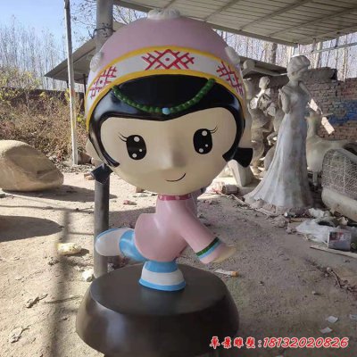 少数民族卡通人物雕塑 (2)