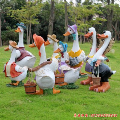 仿真田园鸭子雕塑 (1)
