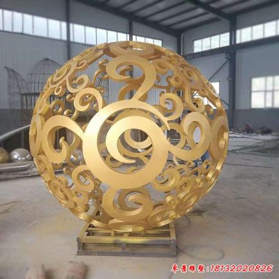 不锈钢镂空球雕塑 (10)