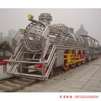 不锈钢机械火车交通工具雕塑