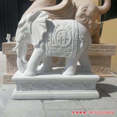 汉白玉大象雕塑 (193)