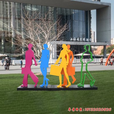 都市商场购物抽象人物雕塑 (1)