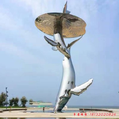 不锈钢海豚雕塑 (20)