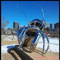 公园昆虫动物不锈钢雕塑