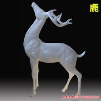 玻璃钢抽象麋鹿雕塑 