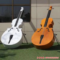 门口玻璃钢大提琴雕塑