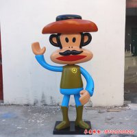 玻璃钢大嘴猴卡通雕塑 
