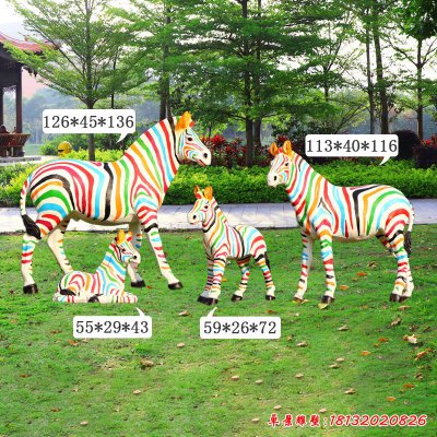 玻璃钢斑马雕塑 (6)