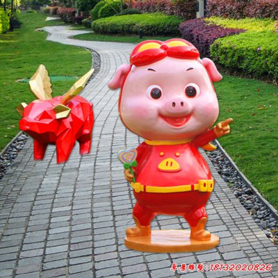 玻璃钢猪猪侠雕塑 (14)