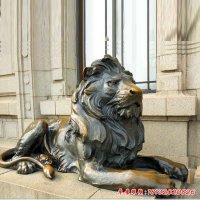 酒店西洋狮动物铜雕