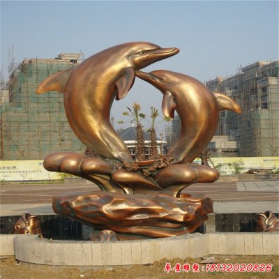 海豚铜雕 (17)