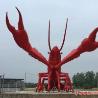 大型龙虾不锈钢雕塑