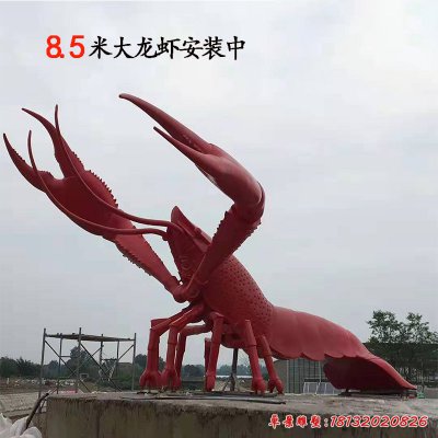 广场不锈钢大龙虾雕塑