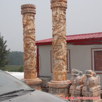 大理石龙浮雕  石雕广场景观雕塑   (2)