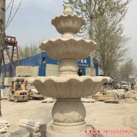 大型三层喷泉石雕