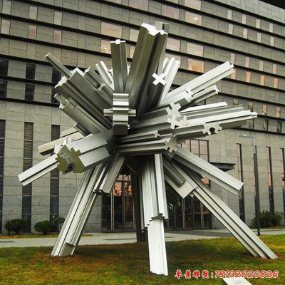 企业不锈钢抽象科技之光雕塑 (20)