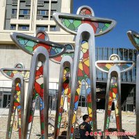 城市广场风筝不锈钢雕塑