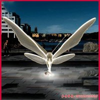 动物不锈钢蝴蝶雕塑